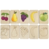Карточки-раскраски Wood Games, фрукты (Изображение 1)