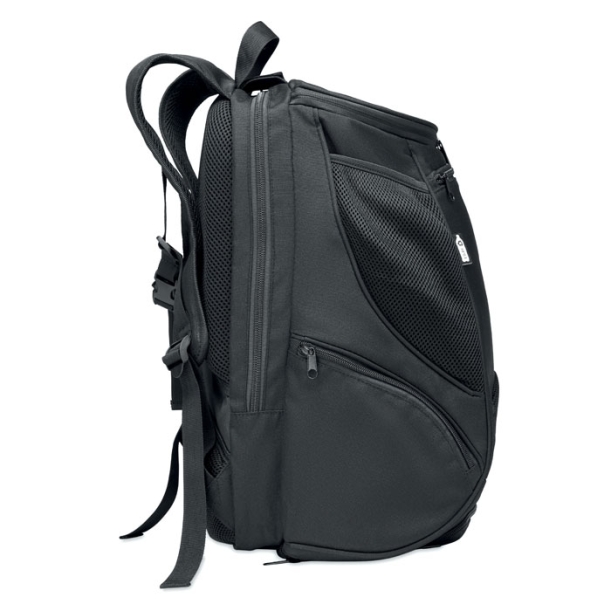 Рюкзак спортивный 600D RPET (черный) (Изображение 5)