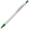 Ручка шариковая Chromatic White, белая с зеленым (Изображение 1)