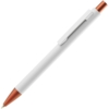 Ручка шариковая Chromatic White, белая с оранжевым (Изображение 1)