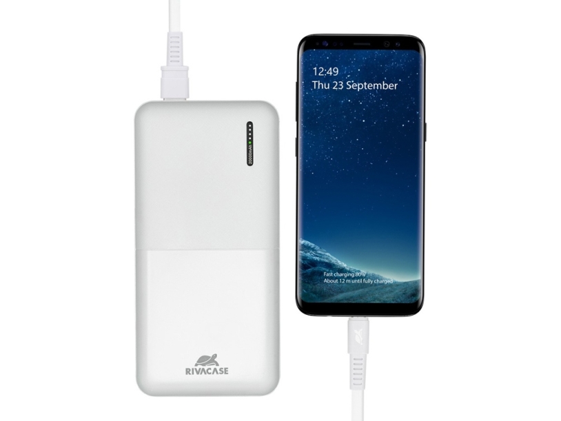 Внешний аккумулятор с быстрой зарядкой  VA2571, 20000 mAh (белый)  (Изображение 10)
