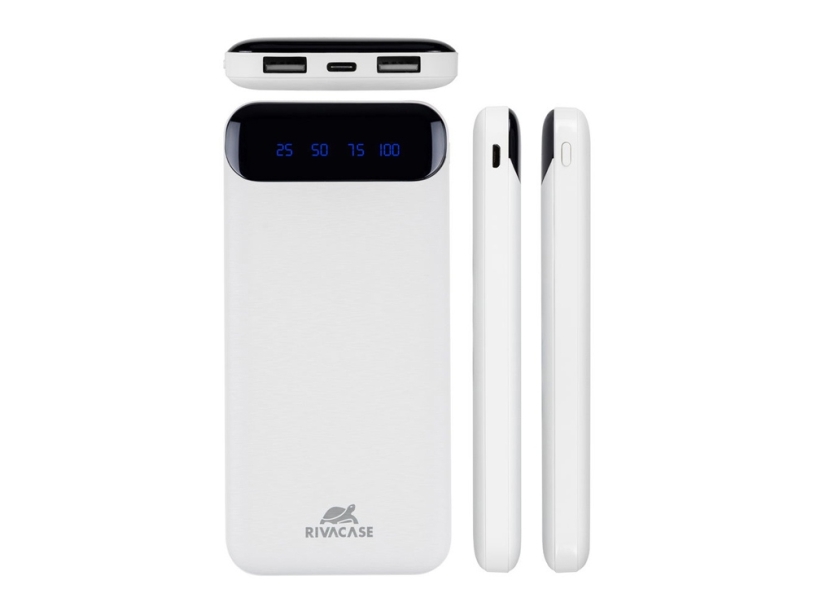 RIVACASE VA2240 (10000mAh) с дисплеем, белый, внешний аккумулятор 12/48 (Изображение 7)