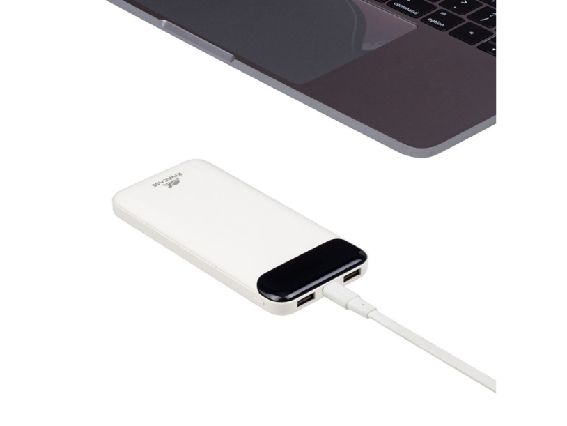 RIVACASE VA2240 (10000mAh) с дисплеем, белый, внешний аккумулятор 12/48 (Изображение 11)