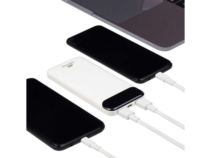 RIVACASE VA2240 (10000mAh) с дисплеем, белый, внешний аккумулятор 12/48 (Изображение 12)