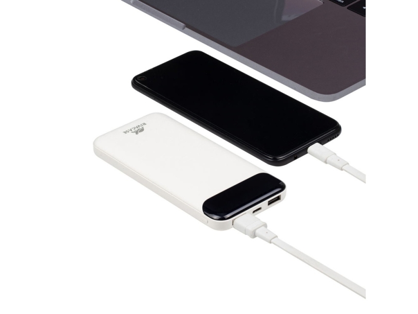 RIVACASE VA2240 (10000mAh) с дисплеем, белый, внешний аккумулятор 12/48 (Изображение 14)