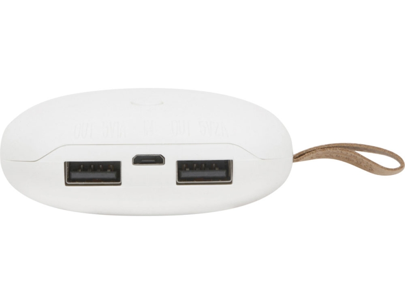 Внешний аккумулятор в форме камня Stone, 7800 mAh (белый) 7800 mAh (Изображение 5)