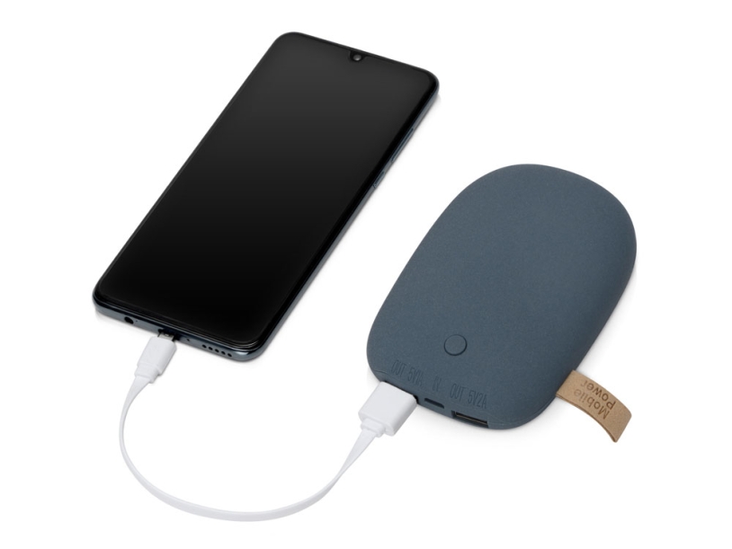 Внешний аккумулятор в форме камня Stone, 7800 mAh (темно-серый) 7800 mAh (Изображение 2)