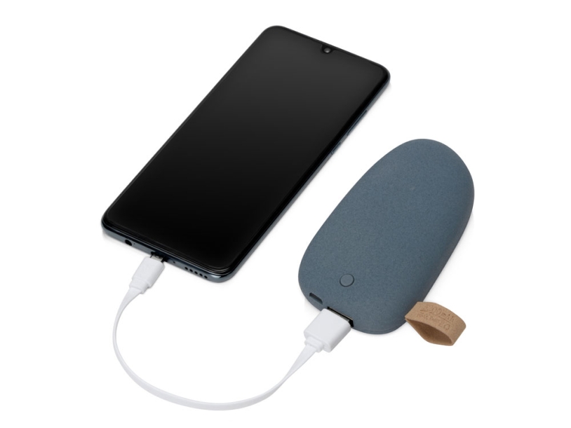 Внешний аккумулятор в форме камня Stone, 5200 mAh (темно-серый) 5200 mAh (Изображение 2)