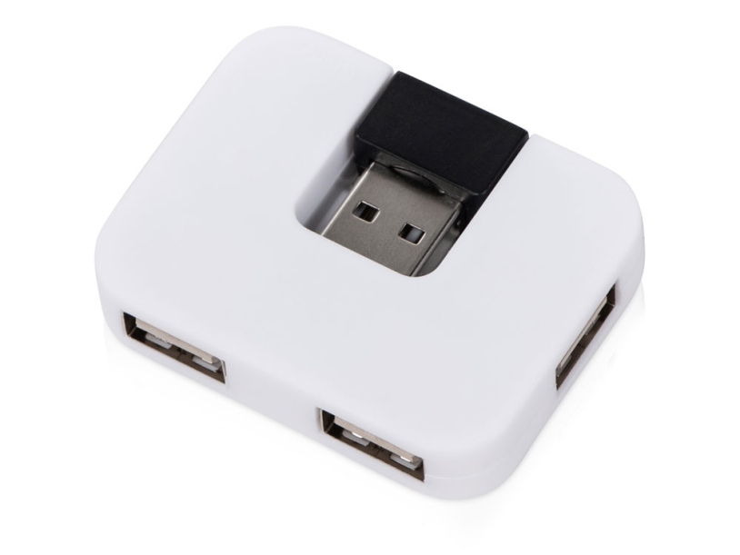 USB Hub Gaia на 4 порта, белый (Изображение 1)