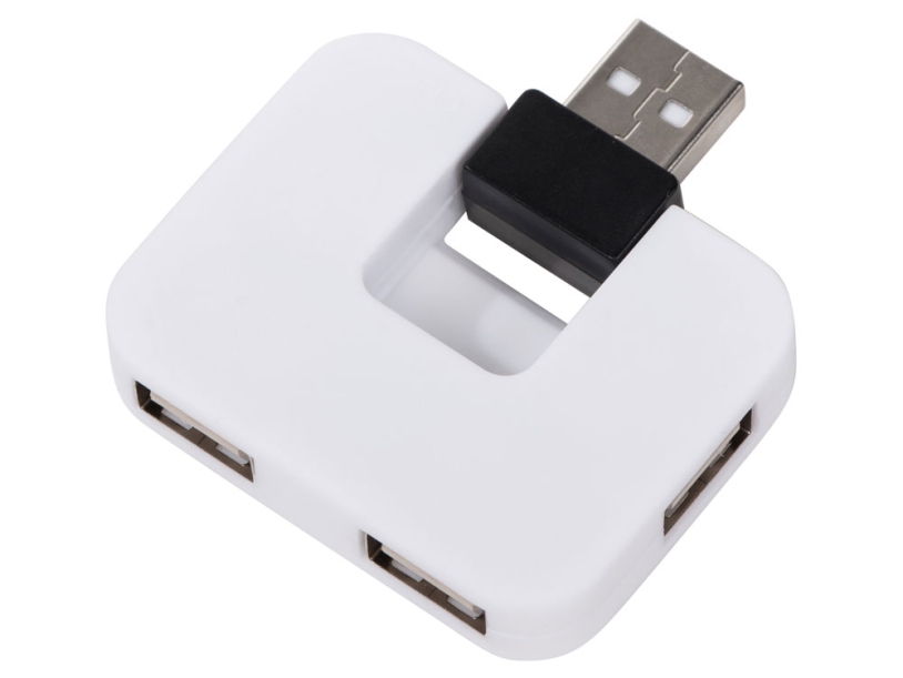 USB Hub Gaia на 4 порта, белый (Изображение 2)