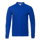 Рубашка поло унисекс STAN длинный рукав хлопок 185, 104LS (Синий) 50/L