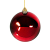 Шар новогодний Gloss, диаметр 8 см., пластик, красный (Изображение 1)