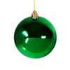 Шар новогодний Gloss, диаметр 8 см., пластик, зеленый (Изображение 1)