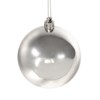 Шар новогодний Gloss, диаметр 8 см., пластик,серебро (Изображение 1)