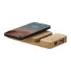 Беспроводное (10W) зарядное устройство "Bamboo Power" 5000 mAh с подставкой под смартфон, бамбук (бежевый) (Изображение 2)