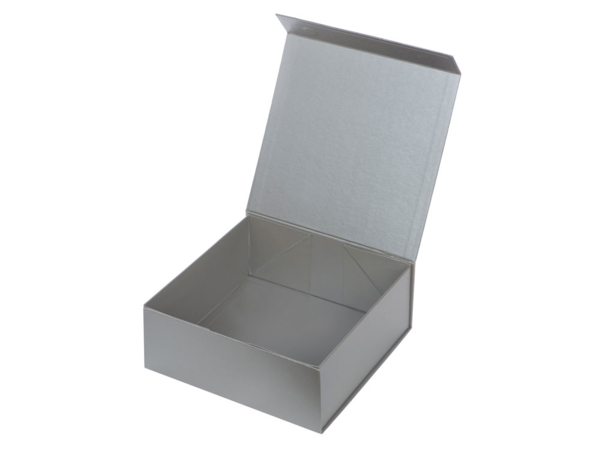 Коробка разборная с магнитным клапаном (серебристый) L