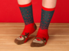 Набор носков с рождественской символикой, 2 пары (красный) 36-39 (Изображение 9)