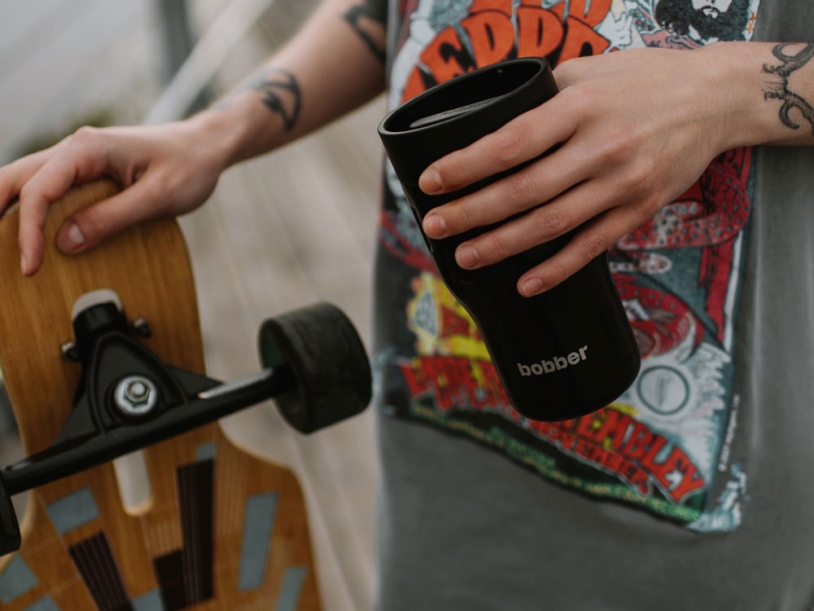 Вакуумная термокружка Tumbler, 350 мл (черный) 350 мл (Изображение 6)