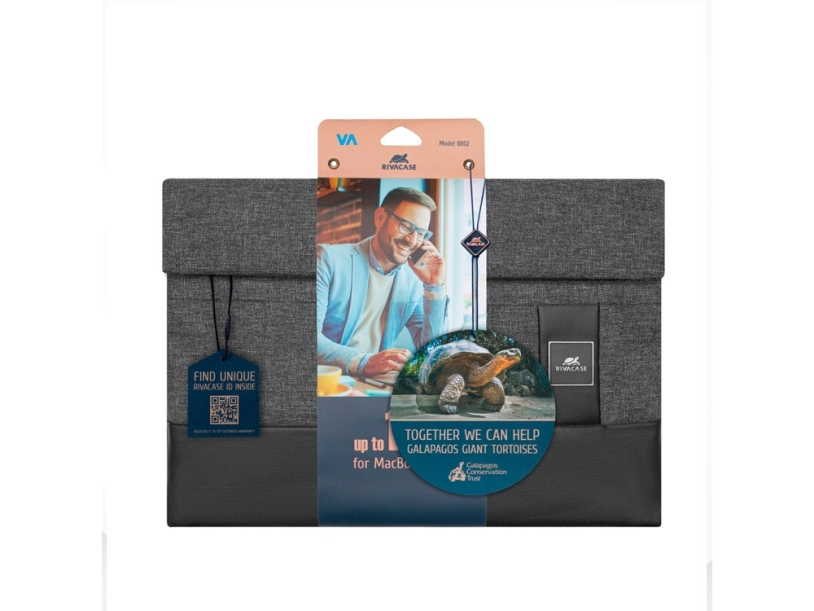 RIVACASE 8802 black melange чехол для MacBook Pro/MacBook Air 13 / 12 (Изображение 9)
