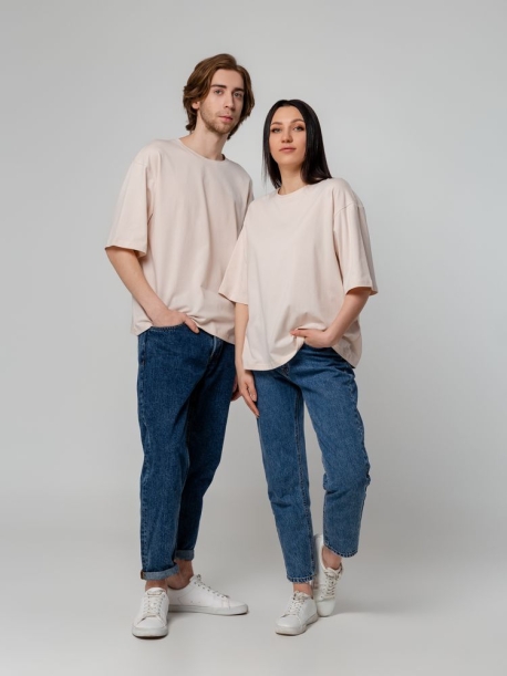Футболка унисекс оверсайз Street Vibes, бежевая, размер XS/S (Изображение 9)