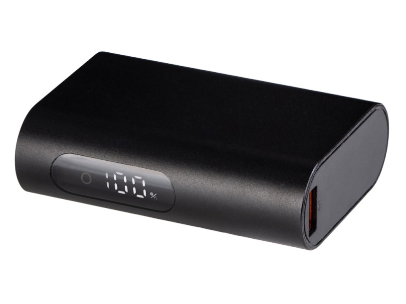Внешний аккумулятор с QC/PD Qwik, 10000 mah, черный (Изображение 1)