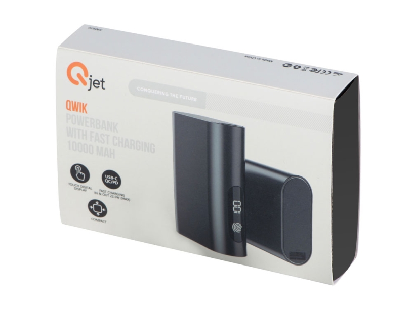 Внешний аккумулятор с QC/PD Qwik, 10000 mah, черный (Изображение 8)