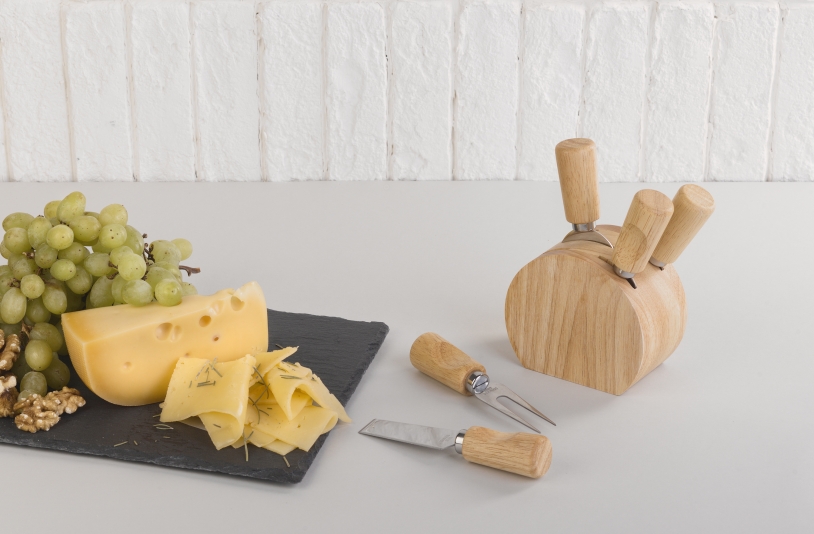 Набор для сыра "Chief of cheese" на подставке (натуральный) (Изображение 2)