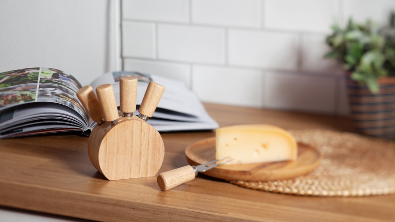 Набор для сыра "Chief of cheese" на подставке (натуральный) (Изображение 6)