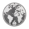 Часы настенные Карта мира (черный с белым) (Изображение 1)