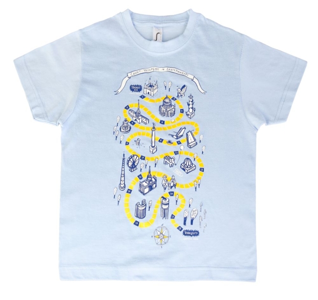 Футболка детская Regent Kids 150 голубая, на рост 118-128 см (8 лет) (Изображение 4)
