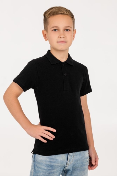 Рубашка поло детская Virma Kids, черная, 14 лет (Изображение 4)