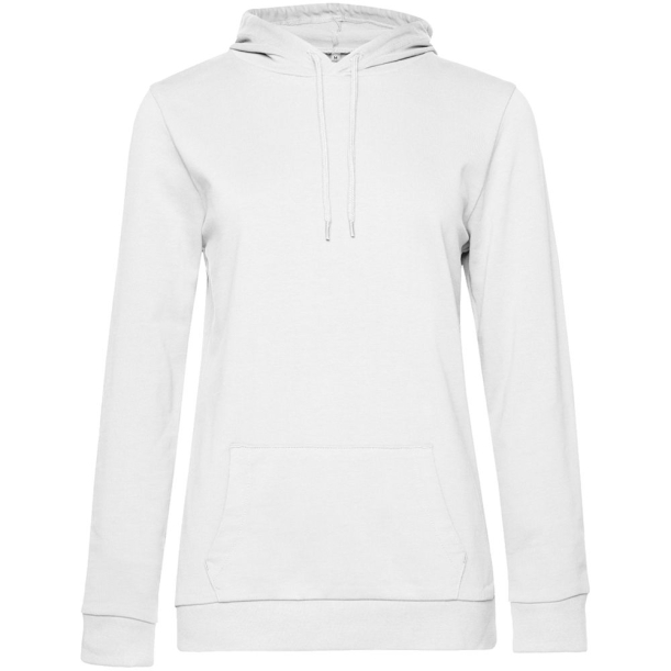 Толстовка с капюшоном женская Hoodie, белая, размер XS (Изображение 1)