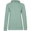 Толстовка с капюшоном женская Hoodie, серо-зеленая, размер S (Изображение 1)