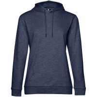 Толстовка с капюшоном женская Hoodie, синий меланж, размер XS