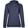 Толстовка с капюшоном женская Hoodie, синий меланж, размер XL (Изображение 1)