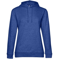 Толстовка с капюшоном женская Hoodie, ярко-синий меланж, размер XXL