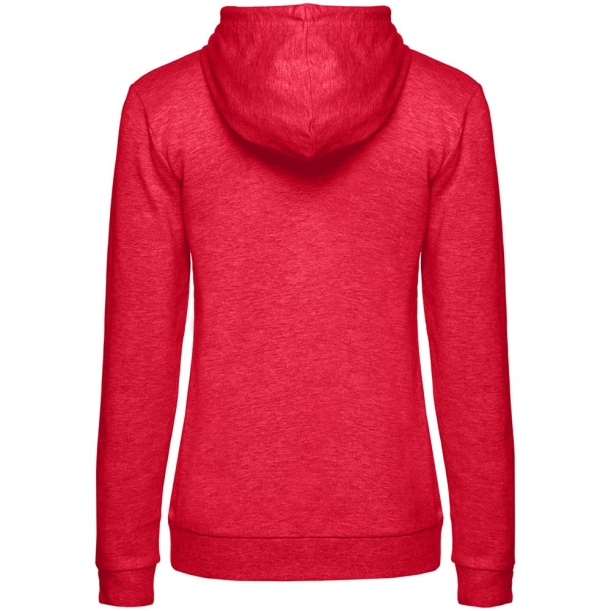 Толстовка с капюшоном женская Hoodie, красный меланж, размер S (Изображение 2)