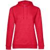 Толстовка с капюшоном женская Hoodie, красный меланж, размер L (Изображение 1)