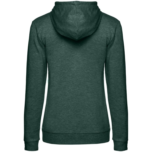 Толстовка с капюшоном женская Hoodie, темно-зеленый меланж, размер XS (Изображение 2)