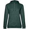 Толстовка с капюшоном женская Hoodie, темно-зеленый меланж, размер L (Изображение 1)