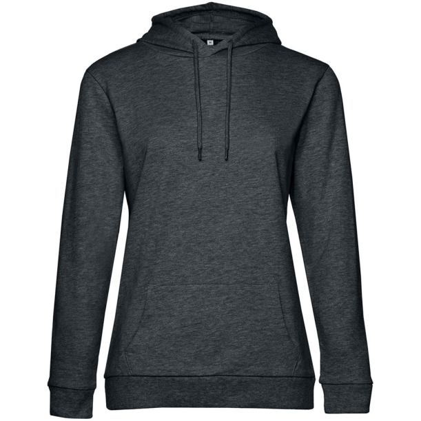 Толстовка с капюшоном женская Hoodie, серый меланж (антрацит), размер XXL (Изображение 1)