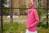 Толстовка с капюшоном женская Hoodie, красная, размер S (Изображение 5)