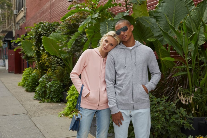 Толстовка на молнии с капюшоном унисекс BNC Organic, молочно-белая, размер L (Изображение 6)