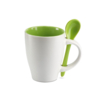 Чашка с ложкой (зеленый-зеленый) (Изображение 1)