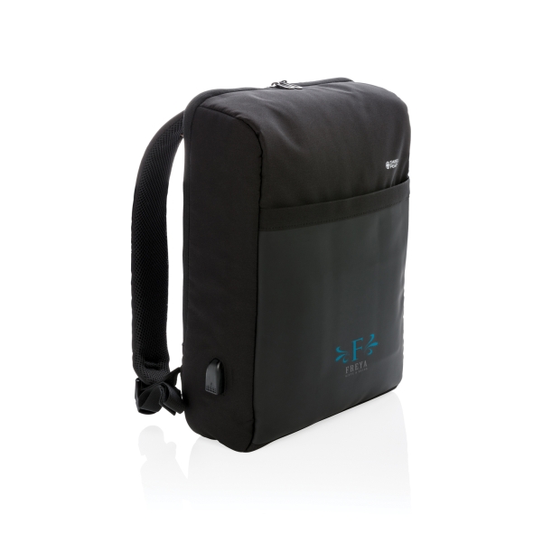 Антикражный рюкзак Swiss Peak 15"  с RFID защитой и разъемом USB, черный (Изображение 3)