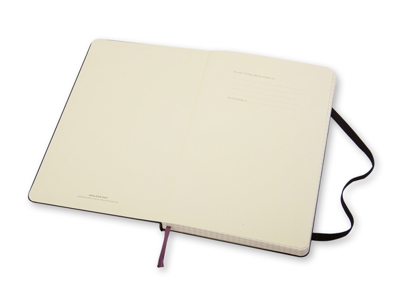 Записная книжка Moleskine Classic (в клетку) в твердой обложке, Large (13х21см), черный (Изображение 2)
