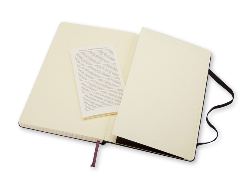 Записная книжка Moleskine Classic (в клетку) в твердой обложке, Large (13х21см), черный (Изображение 4)