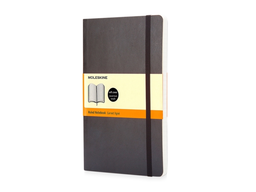 Записная книжка А5  (Large) Classic Soft (в линейку) (черный)  (Изображение 1)