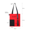 Шоппер Superbag Color (красный с чёрным) (Изображение 4)