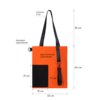 Шоппер Superbag Color (оранжевый с чёрным) (Изображение 4)